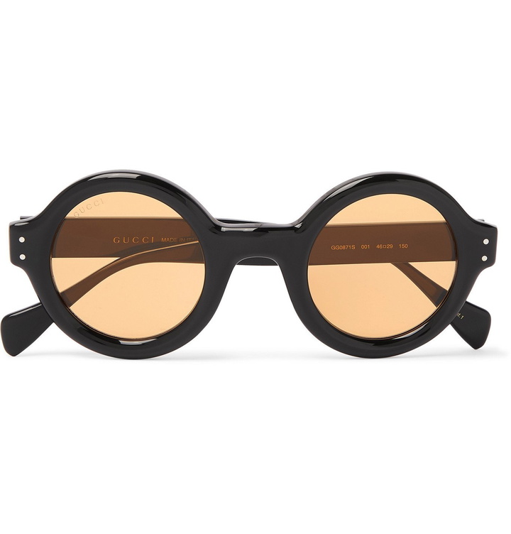 Photo: Gucci - Round-Frame Acetate Sunglasses - Black