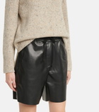 Deveaux New York - Brooke faux leather shorts