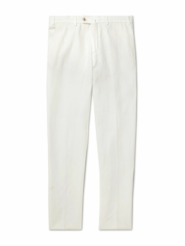 Photo: Loro Piana - Carlo Straight-Leg Linen Trousers - White