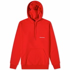 Balenciaga Men's Back Logo Popover Hoodie in Bright Red/White