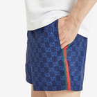 Gucci Men's GG Logo Swim Shorts in Navy
