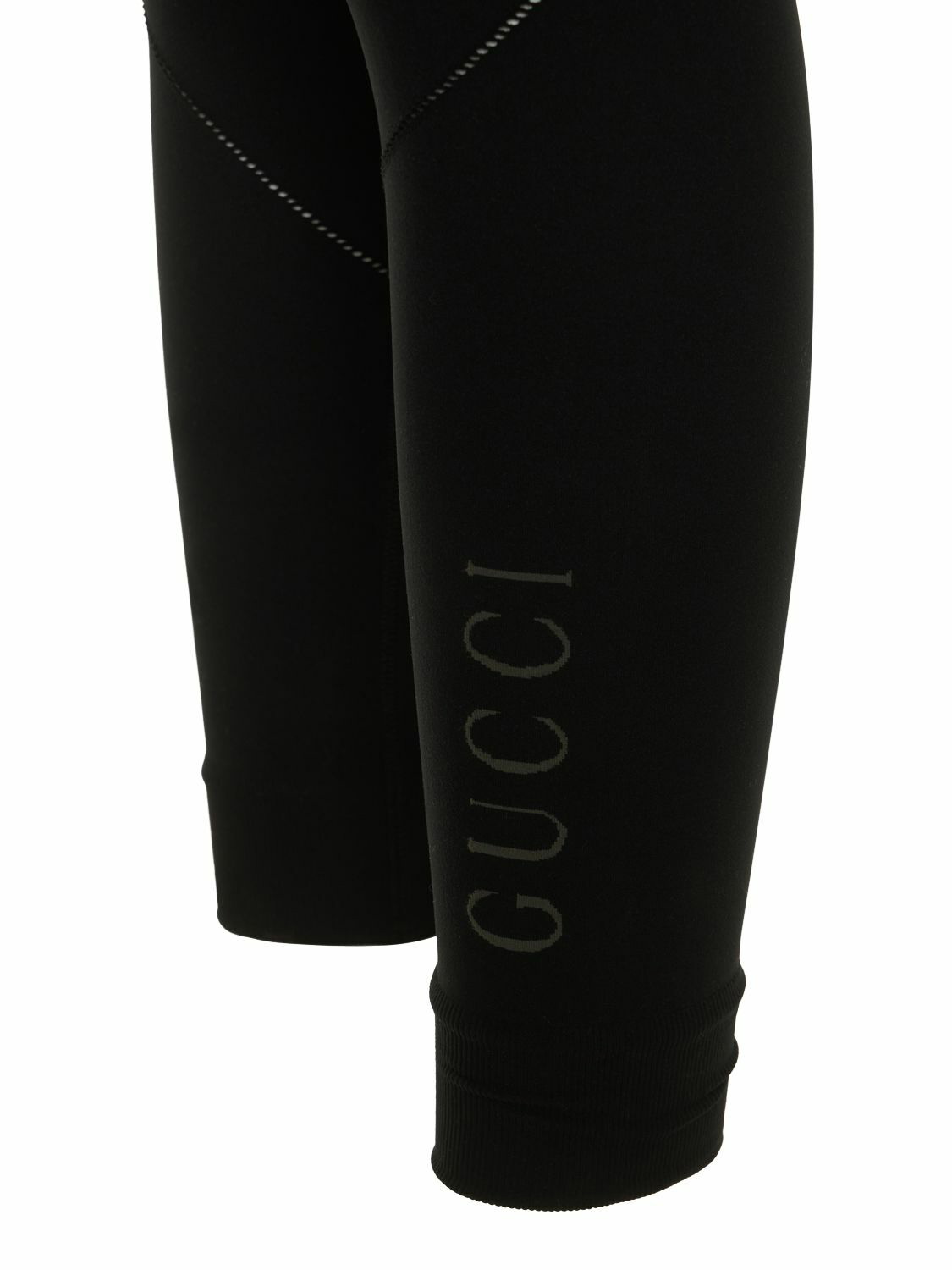 Logo Jacquard Leggings in Black Gucci