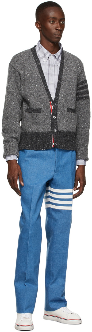 Thom Browne Engineered Stripe Sweat Pant Light Grey