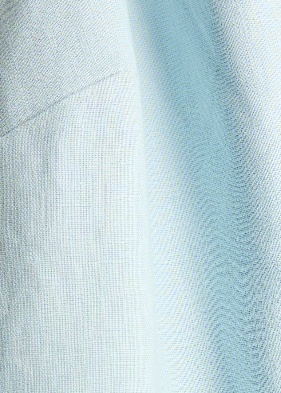 Faithfull The Brand Jaques Linen Mini Dress Blue