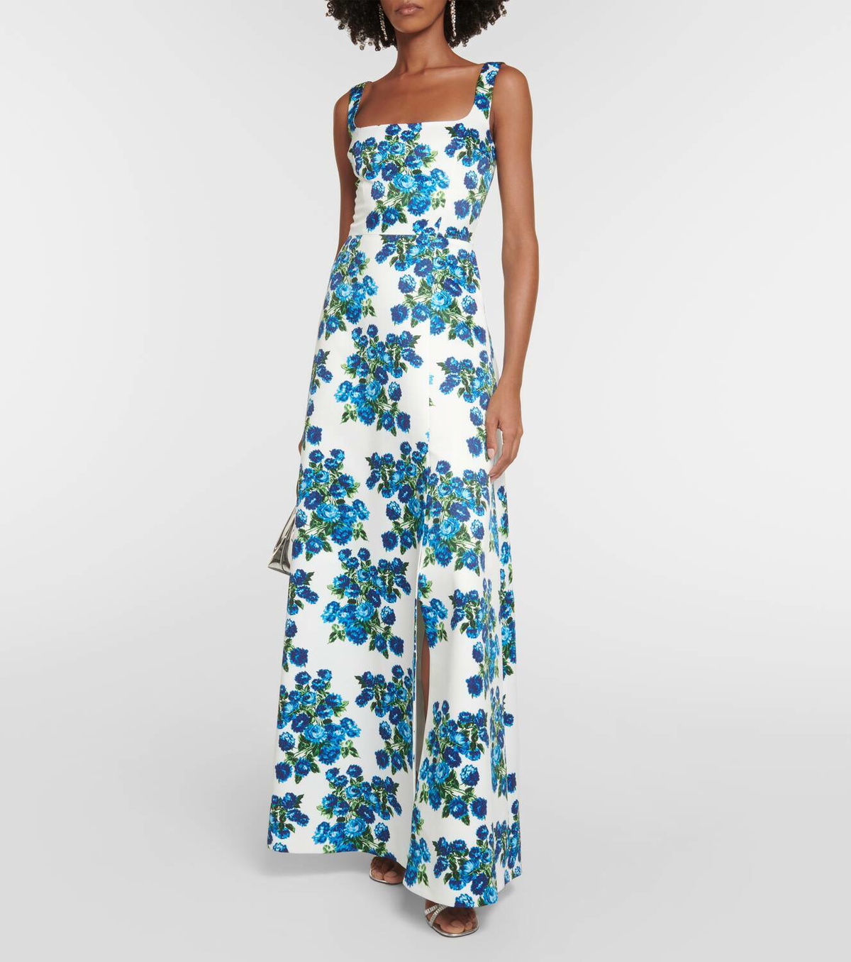 Emilia Wickstead Osbourne floral taffeta faille maxi dress