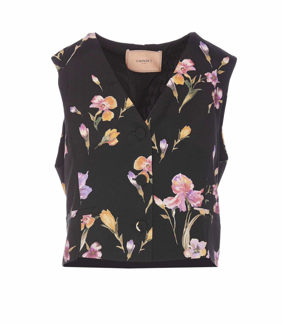ベスト・ジレ TWINSET FLORAL PRINT GILET TwinSet Floral Print Gilet TwinSet