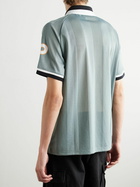Pop Trading Company - Sportif Logo-Detailed Appliquéd Mesh and Jersey T-Shirt - Green
