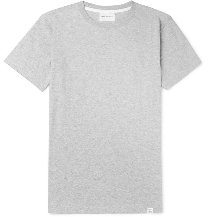 Photo: Norse Projects - Niels Mélange Cotton-Jersey T-Shirt - Men - Gray