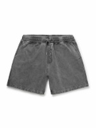 Corridor - Straight-Leg Garment-Dyed Cotton-Jersey Drawstring Shorts - Black