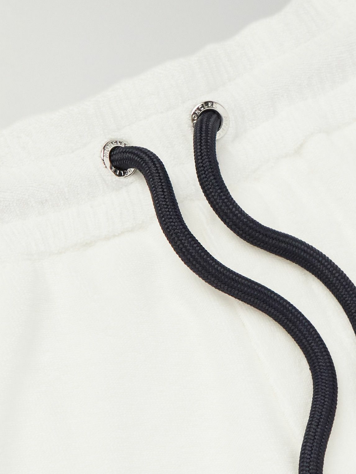 Moncler - Straight-Leg Piped Cotton-Terry Drawstring Shorts