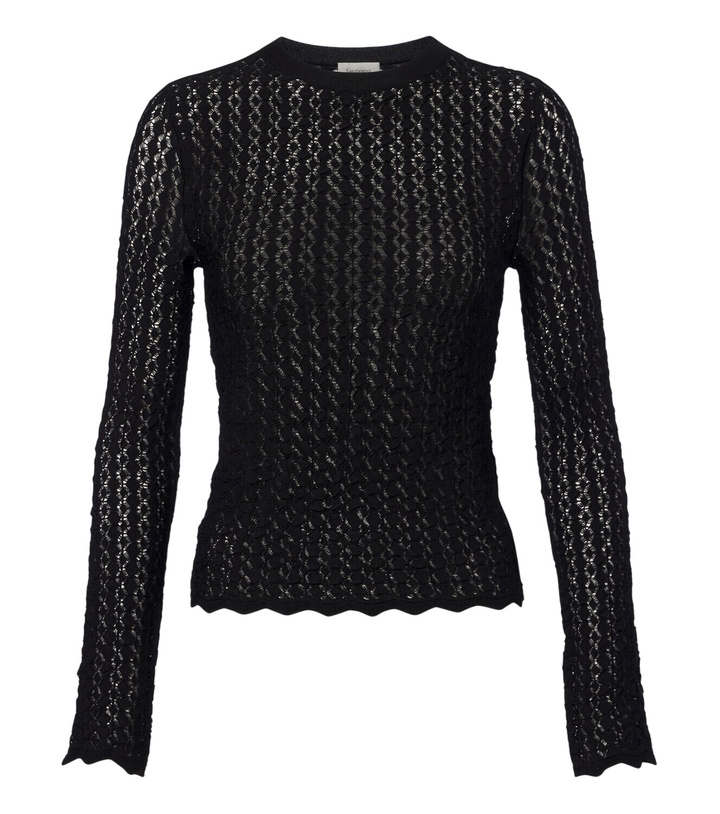 Photo: Saint Laurent Pointelle top