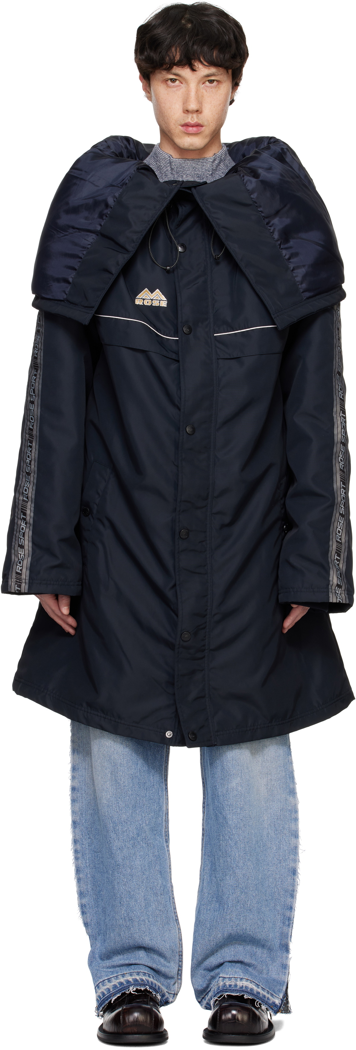 Martine Rose Navy Reverse Manager Coat Martine Rose