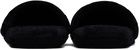 Versace Underwear Black Allover Towel Slippers