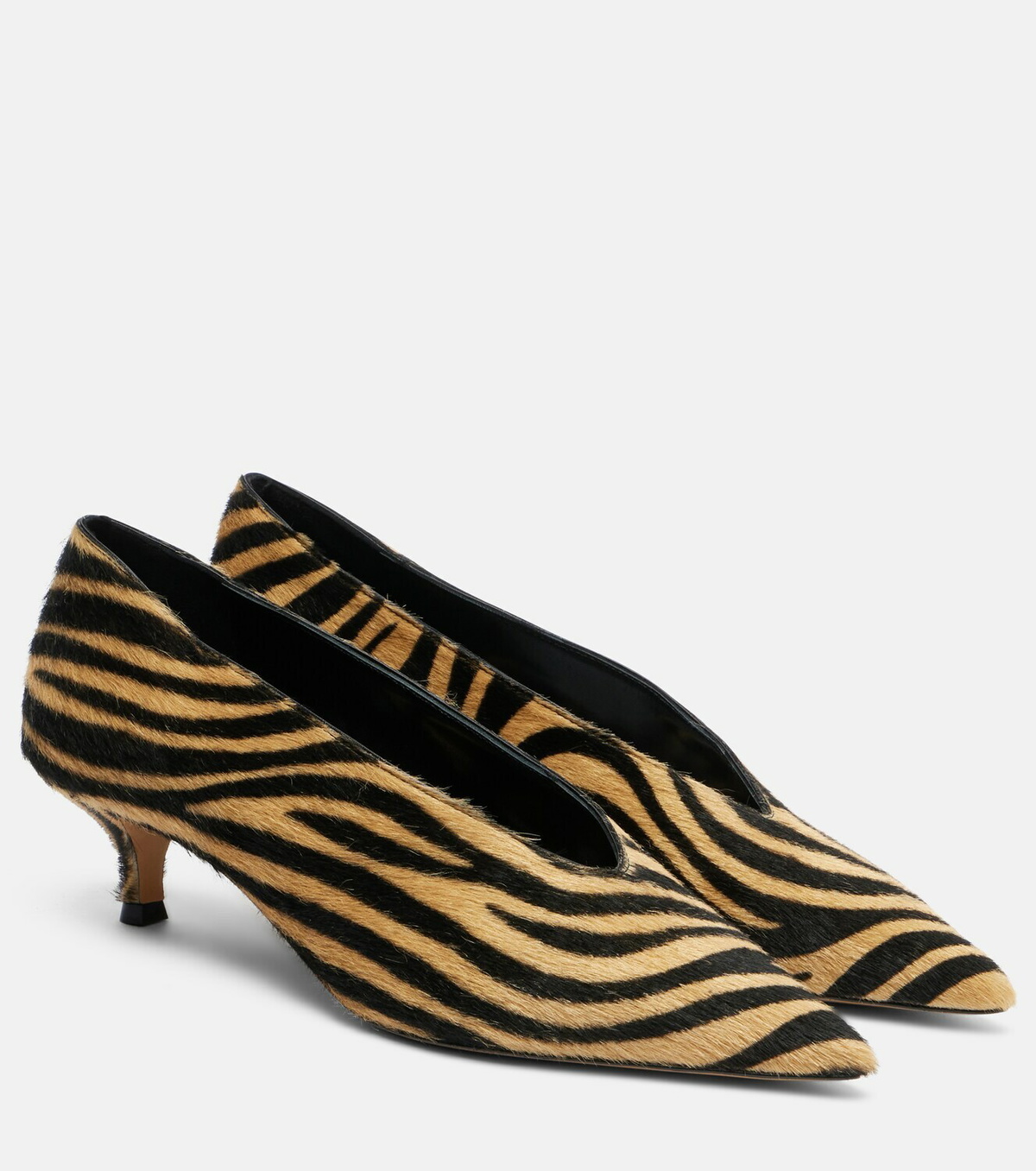 Le Monde Béryl Babouche 40 zebra-print calf hair pumps