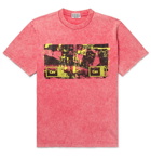 Cav Empt - Acid-Washed Printed Cotton-Jersey T-Shirt - Pink