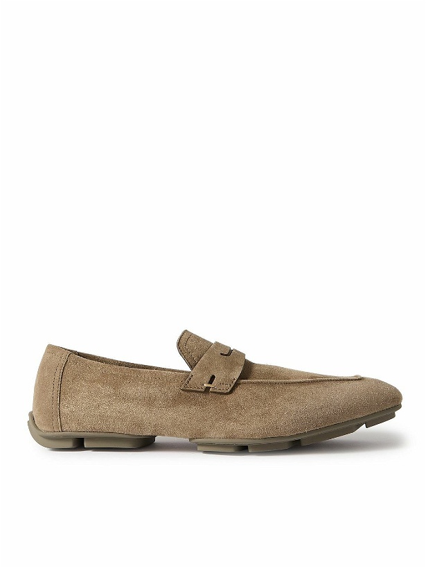 Photo: Berluti - Suede Penny Loafers - Brown