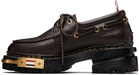 Thom Browne Brown Vitello Calf Hiking Leather Sole Boat Shoes