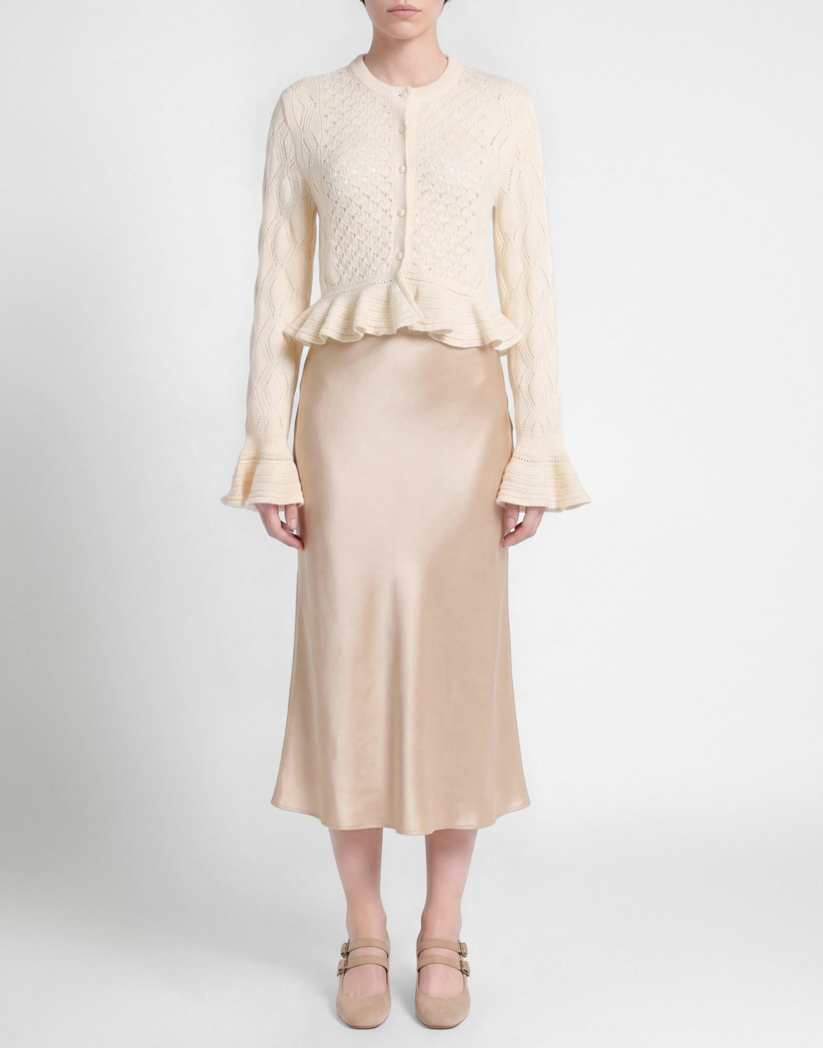 Chloé Womens Cardigan Ivory