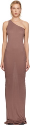 Rick Owens Lilies Pink Concordians One Shoulder Maxi Dress