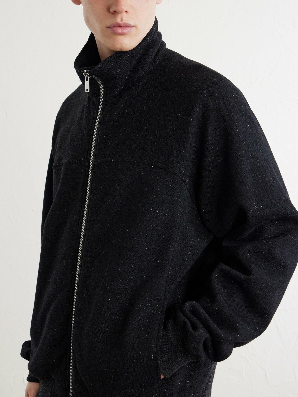 Rick Owens - Wool and Cotton-Blend Zip-Up Sweater - Black