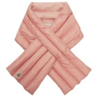 Moncler Pink Down Quilted Scarf