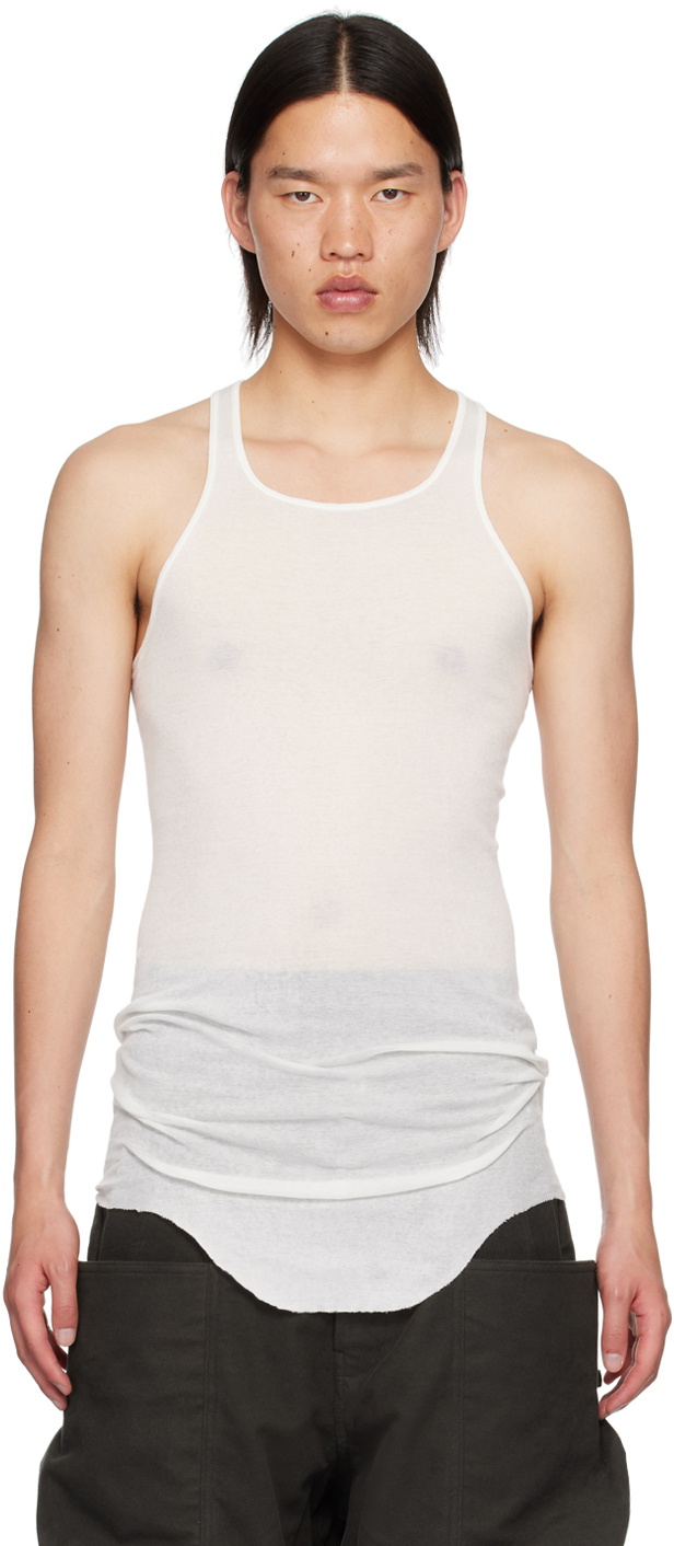 Rick Owens Off-White Porterville Basic Rib Tank Top Rick Owens Rick Owens Off-White Porterville Basic Rib Tank Top Rick Owens