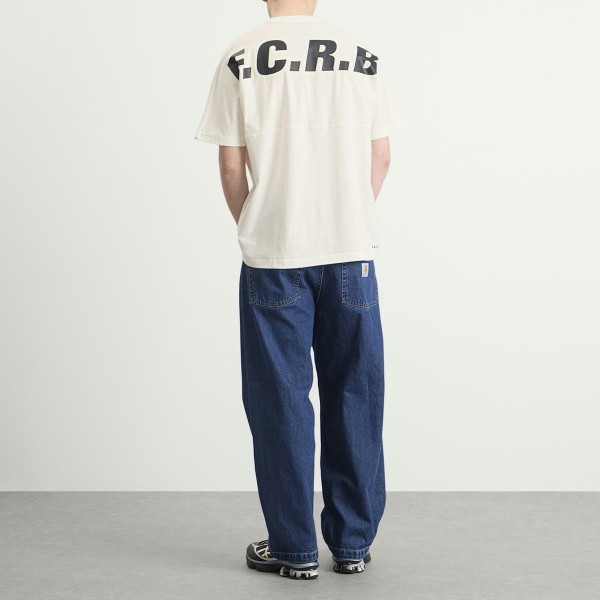 F.C. Real Bristol Men's Big Logo Baggy T-Shirt in White
