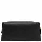 AMI Paris Women's Toilet Pouch in Black/Vibrated Brass 