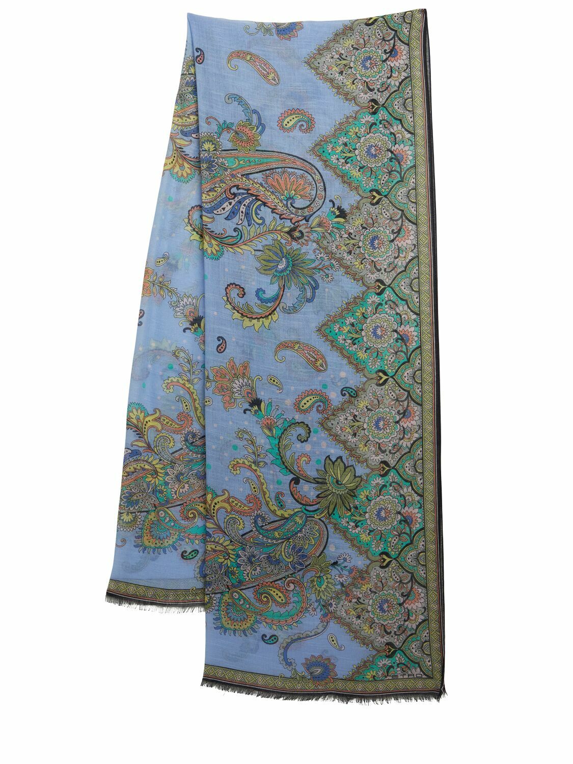 【送料&関税込】Etro Printed Cotton Blend Foulard ETRO Boheme Printed Cotton Blend Scarf Etro