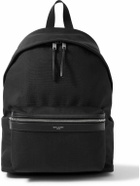 SAINT LAURENT - City Leather-Trimmed Canvas Backpack