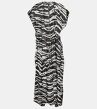 Stella McCartney Zebra-print cotton maxi dress