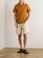 FRAME - Cotton-Piqué Polo Shirt - Orange