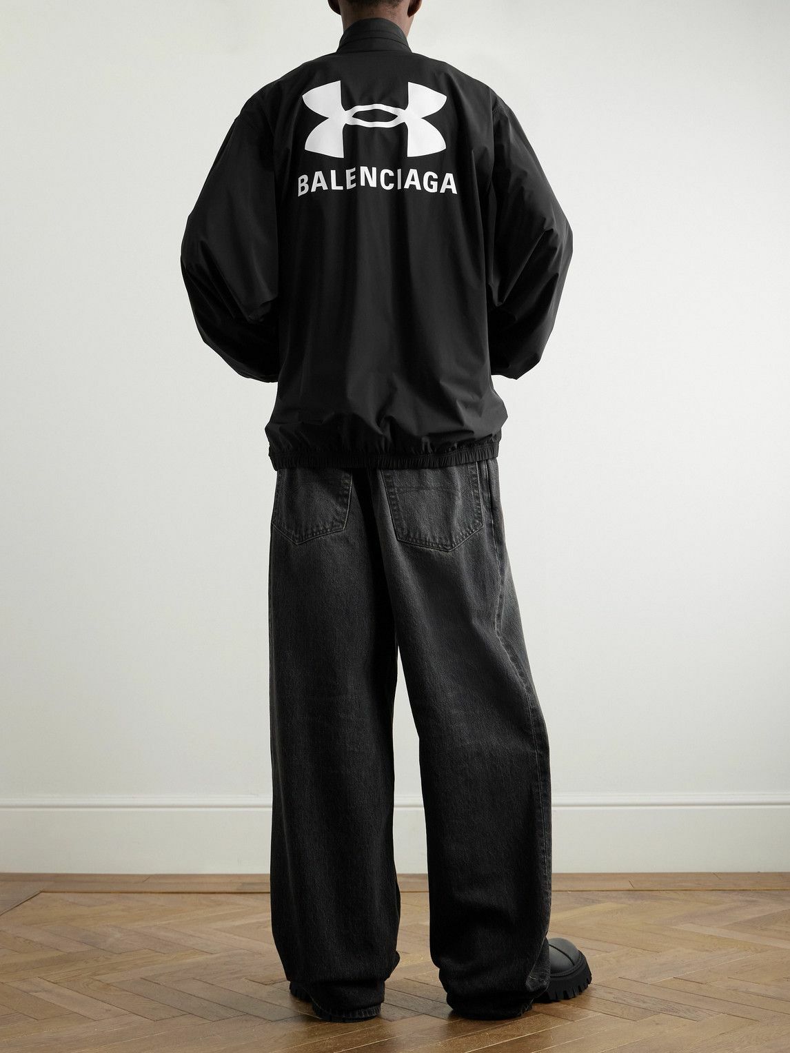 Balenciaga - Under Armour Logo-Print Shell Jacket - Black