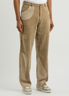 Honor The Gift Groove Distressed Straight-leg Jeans Tan