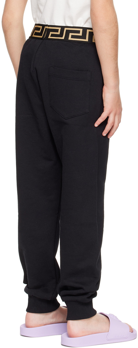 Versace Kids Black Barocco Sweatpants