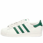 Adidas Men's Superstar 82 Sneakers in White/Dark Green