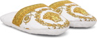 Versace White 'I Heart Baroque' Slippers