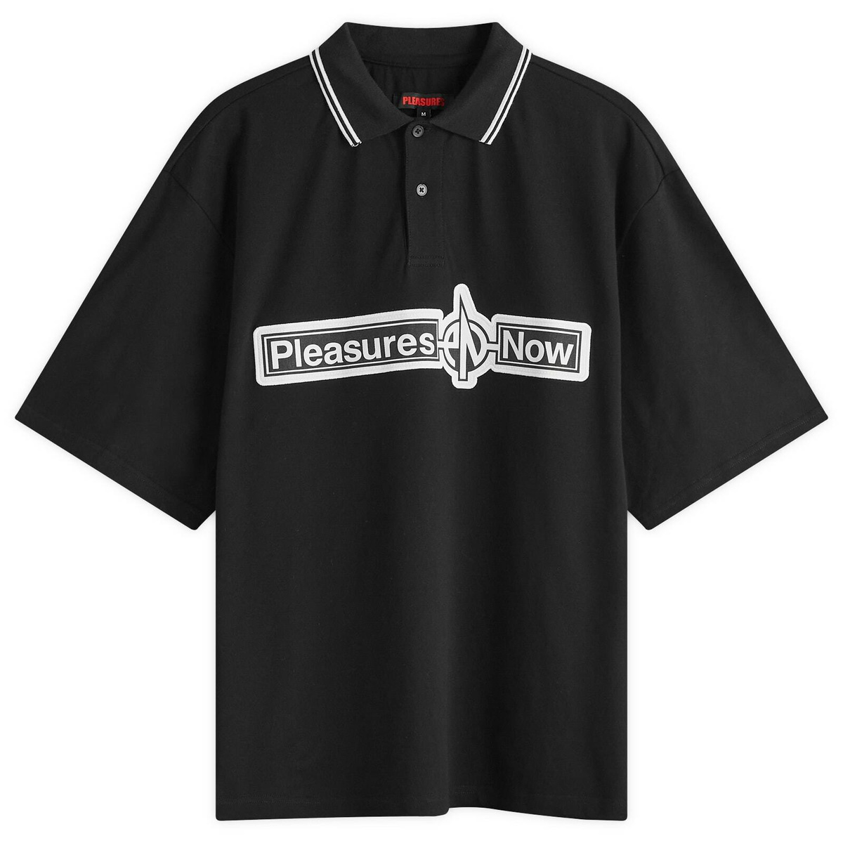Pleasures Men's PN Boxy Polo Shirt in Black