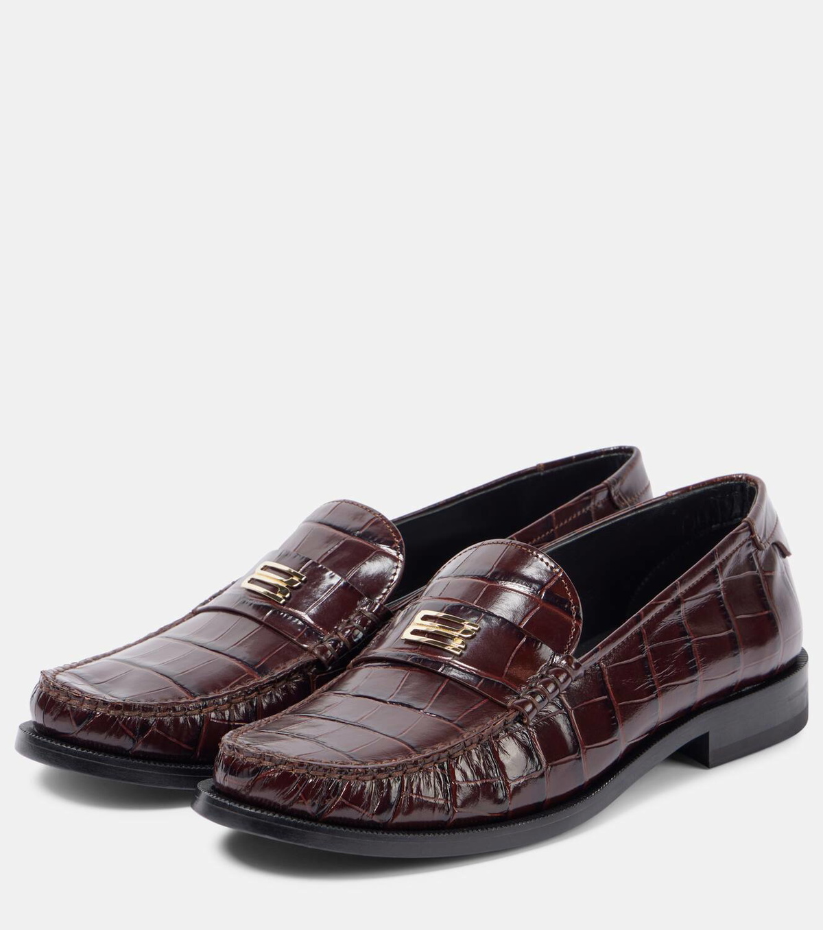 Victoria Beckham Croc-effect leather loafers