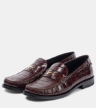 Victoria Beckham Croc-effect leather loafers