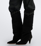 Isabel Marant Lezra embellished suede knee-high boots