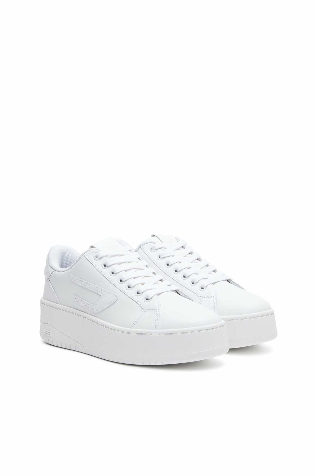 Diesel S-Athene Bold-Flatform sneakers in leather - Sneakers Womens in White