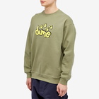 Dime Men's Pawz Chenille Crew Sweat in Army Green