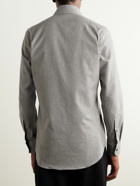 Thom Sweeney - Cutaway-Collar Cotton-Flannel Shirt - Gray