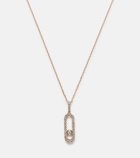 Messika Move Uno Large 18kt rose gold necklace with diamonds