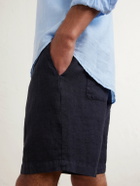 Altea - Samuel Straight-Leg Linen Drawstring Shorts - Blue