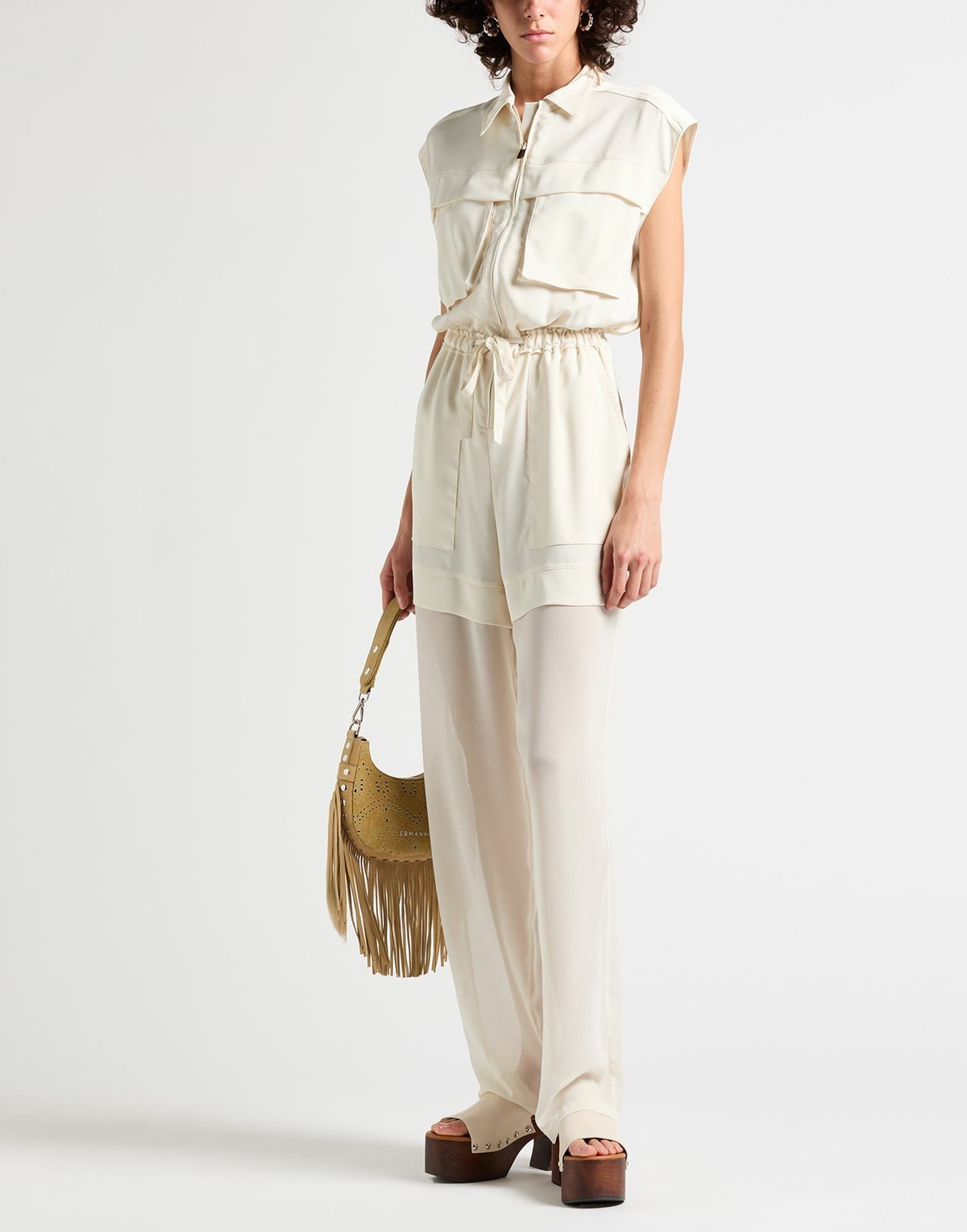 Pinko Womens Jumpsuit Ivory