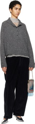 Cordera Navy Corduroy Baggy Trousers