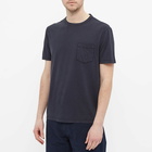 Officine Générale Men's Pigment Dyed Pocket T-Shirt in Dark Navy