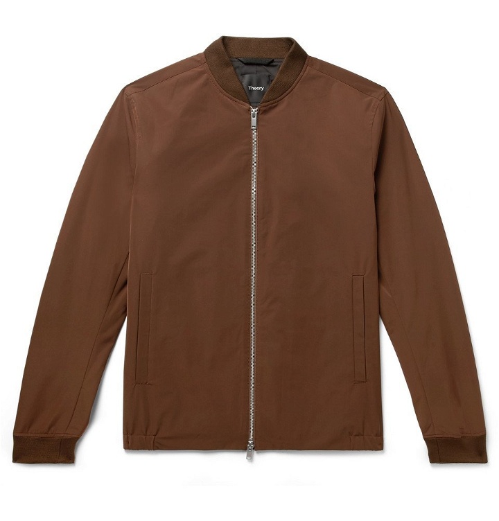Photo: Theory - Amir Slim-Fit Shell Bomber Jacket - Brown